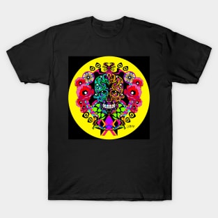 the death in a tree in mexican ecopop floral art T-Shirt